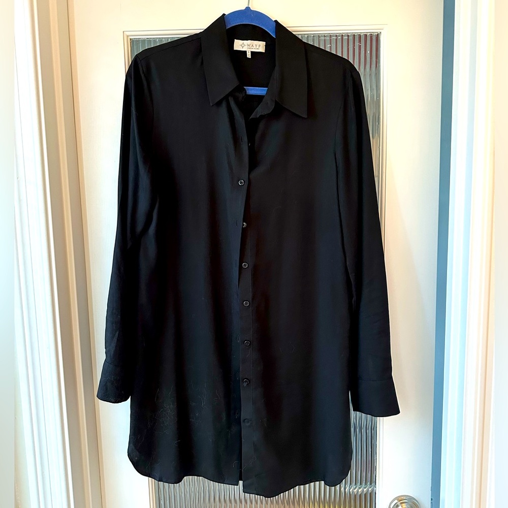 Wayf Black Shirt Dress Size Small
